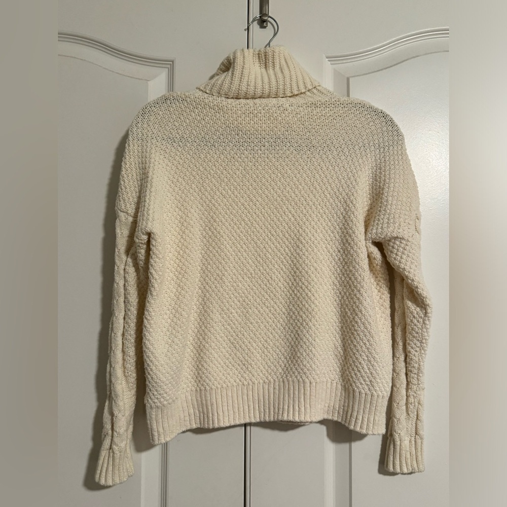Madewell Women’s Cable Knit Turtleneck Sweater - Picture 3 of 6
